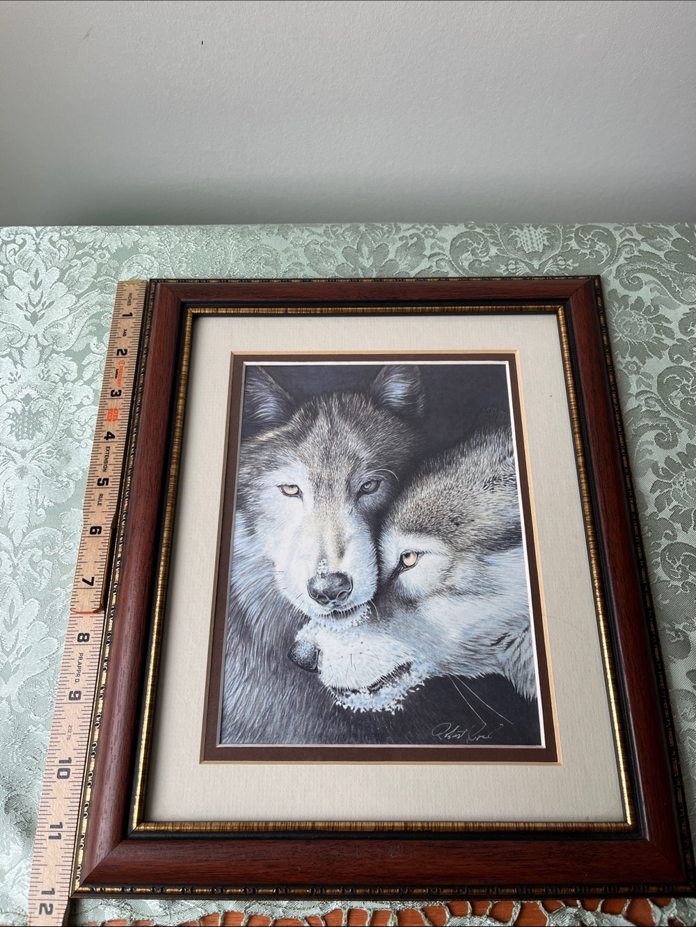 Tabletop Or Wall Wolf Wildlife Art Print - Picture 4 of 5